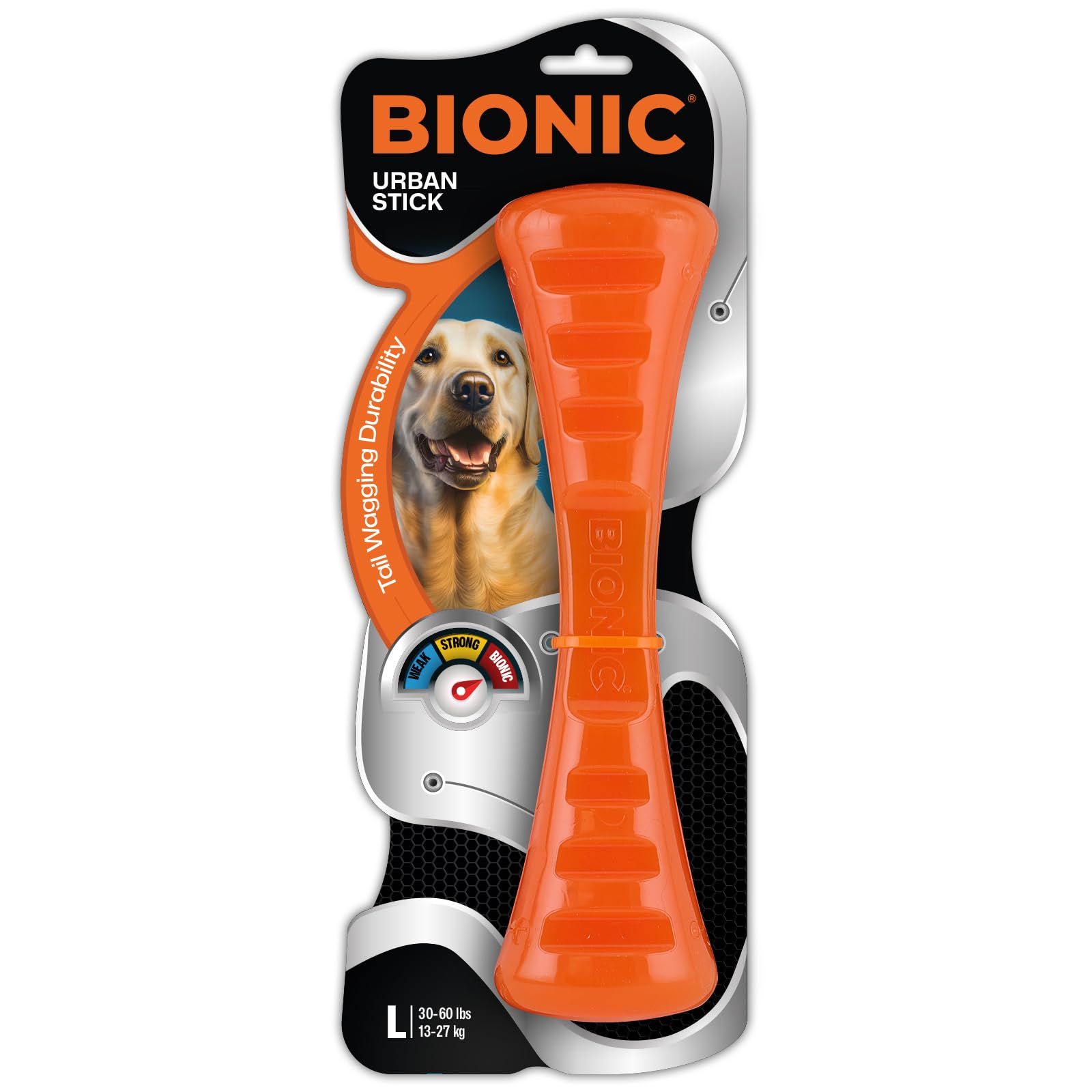 Photo 1 of BIONIC Urban Stick Dog Toy, Large - Interactive Dog Chew Toy for Dogs Between 30-60+ lbs. (13-27+ kg.)