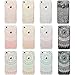 iPhone 7 Case, iPhone 8 Case, CarterLily [3-Pack] Clear Colorful Mandala Henna White Flower Cute Art Pattern TPU Rubber Flexible Slim Skin Soft Scratch Resistant Case for iPhone 7 iPhone 8 4.7 inch 01