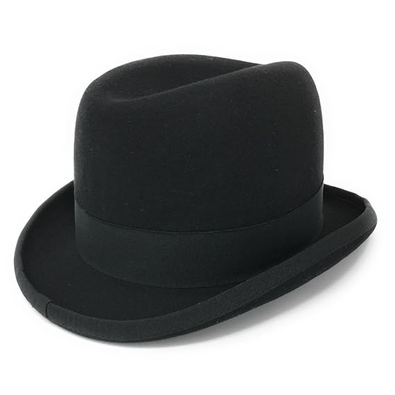 Cotswold Country Hats Black Wool Felt Homburg Mens Hat S/M/L/XL/XXL