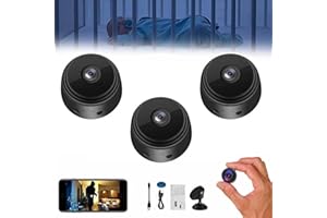 GENERIC Magnetic Mini Security Camera Outdoor, Mini Security Cameras for Home Security, Mini 1080p HD Wireless Magnetic Security Camera, Nanny Cams Wireless with Cell Phone App and Sound(3, Black)