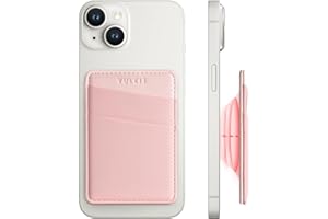 VULKIT Magnetic Phone Wallet for MagSafe- RFID Blocking - Card Holder Wallet for iPhone 16/15/14/13/12 Series & Phone Case with MagSafe Rose