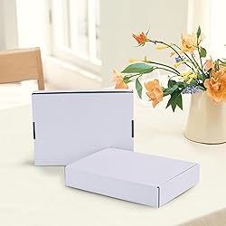HORLIMER 11x8x2 Shipping Boxes Set of 30, White