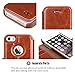 OCASE iPhone 5S Case iPhone 5 Case iPhone SE Case [Card Slot] [Kickstand] Leather Wallet Case [Slim Fit] - for Apple iPhone 5 / 5S / SE Devices - Brown
