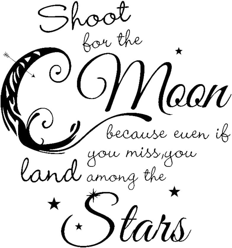 Wall Stickers Murals Home Décor Moon for Living Room Wall Decals Home Improvement Paint Wall Treatments Wall Decals Murals Decor Vinyl Removable Mural Paper moon-001