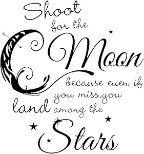 Wall Stickers Murals Home Décor Moon for Living Room Wall Decals Home Improvement Paint Wall Treatments Wall Decals Murals Decor Vinyl Removable Mural Paper moon-001