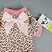 Fitwarm Leopard Dog Pajamas, Fleece Dog Clothes for Small Dogs Girl with Legs, Pet Onesie, Cat Outfit, Pink, XS