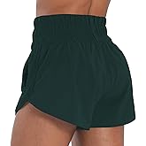 Sunzel High Waisted Athletic Running Shorts for Women Quick Dry Mesh Liner Gym Workout Shorts with Zipper Pockets