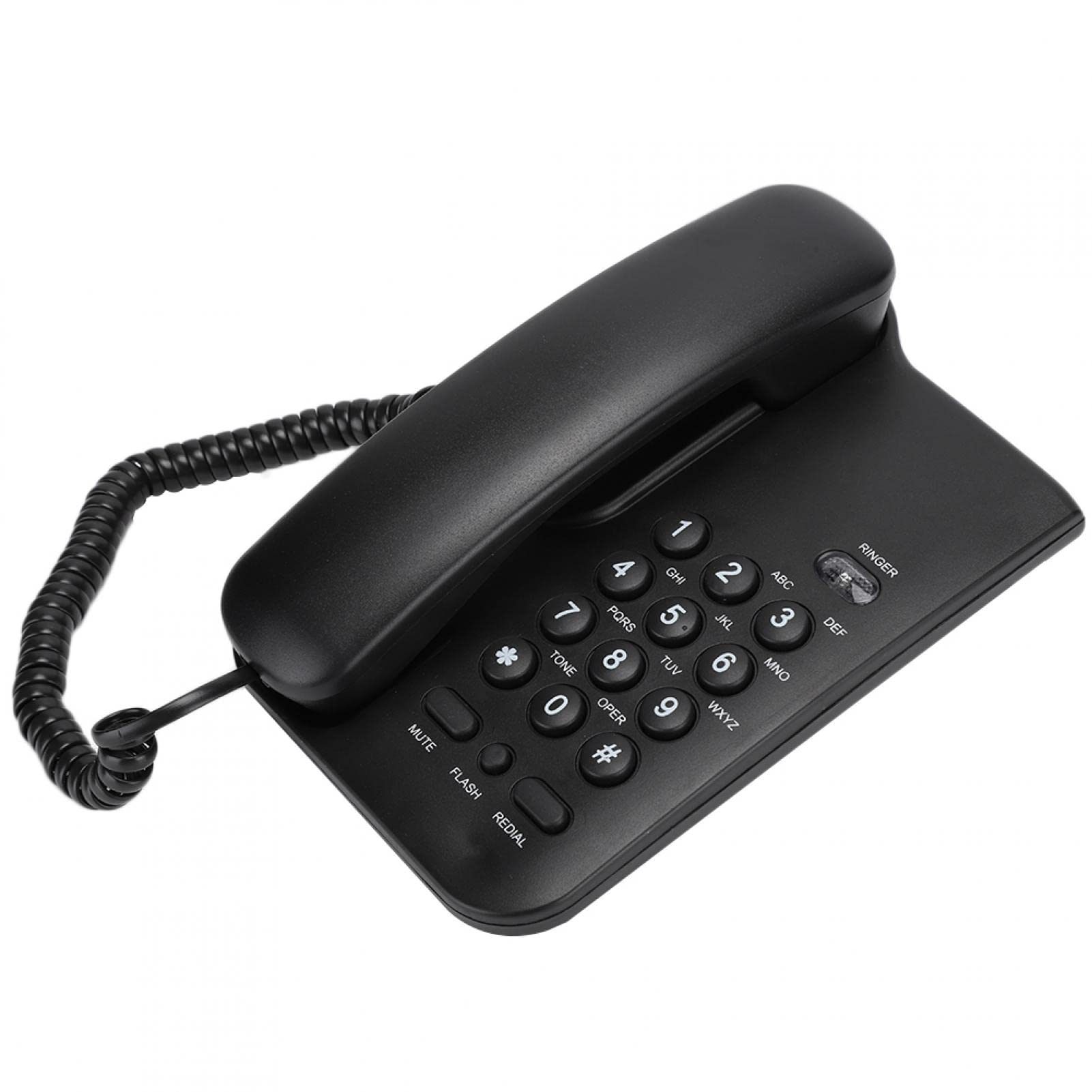 English Telephone, Desktop Landline, Landline Phone, Corded Wall Mountable Phones, for Hotel Home and Office (UK Telephone Line with Random Color)(black)