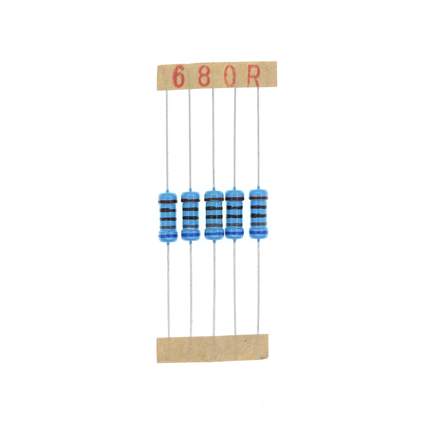 HUABAN 100PCS 1 Watts 1W 680R 680 Ohm 1% Metal Film Resistor