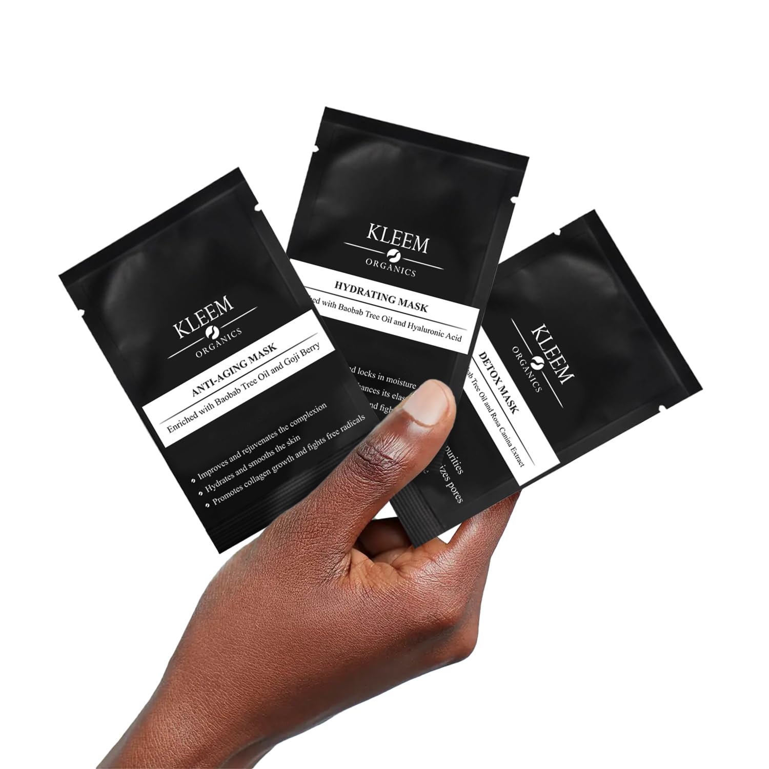 Facial Face Masks: Anti Aging Face Mask | Hydrating Face Mask | Detox Mask for Face - 3 Pack