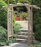 Holz Pergola mit Bogen und Rankgitter: Amazon.de: Garten