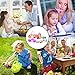 Easter Egg Easter Basket Toy Kit - Woodchip Woven Easter Basket with cloth liner, Two (2) Wooden colored Easter Eggs, Four (4) in-egg Dinosaur Characters, Two (2) Egg-Shaped Tin Cases for Candy