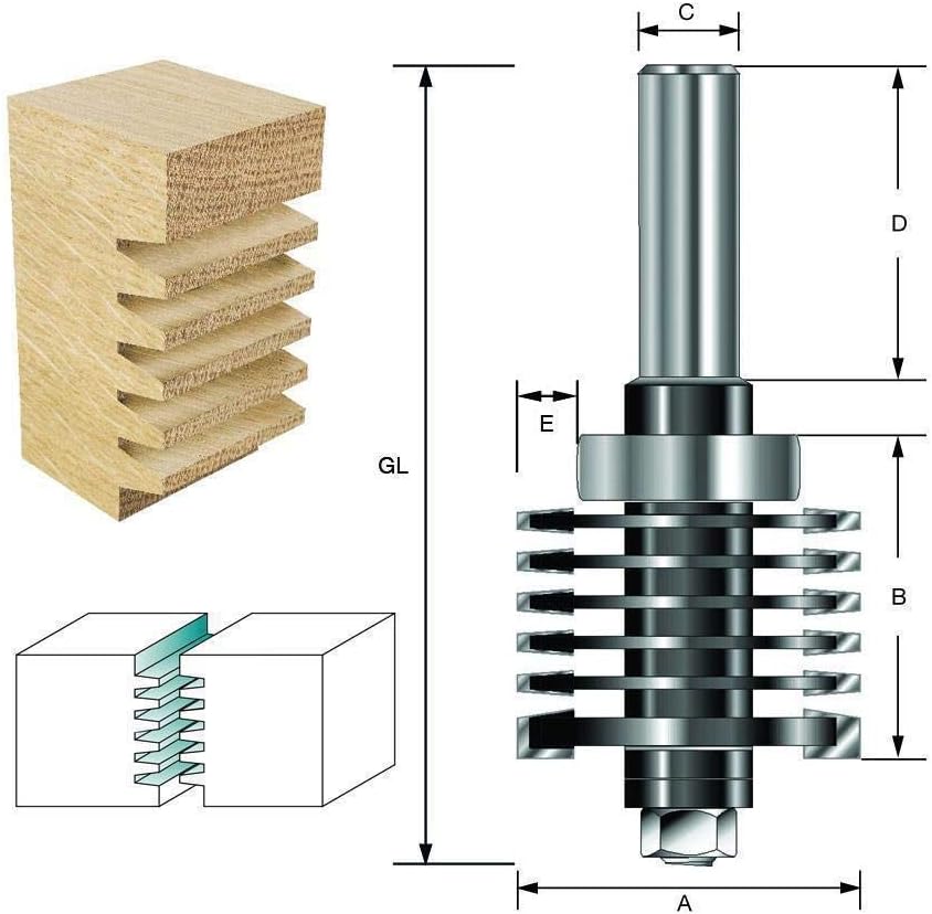 ENT 16320 Finger Joint Cutter TC Shank (S) 12 mm, Diameter (D) 40 mm, NL 40 mm, T 6 mm, SL 32 mm, GL 96 mm - Image 3
