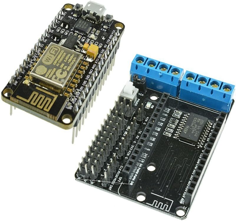 ARCELI ESP8266 ESP-12E NodeMcu Lua CP2102 WiFi Wireless Serial Development Board Micro USB To TTL IOT and L293D Motor Drive Expansion Board Shield Module