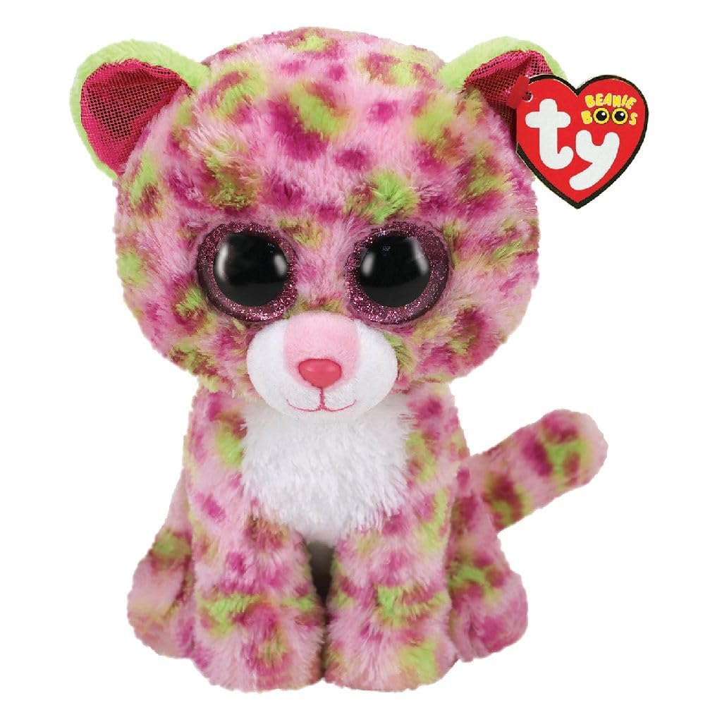 Ty UK Ltd 2005087 Lainey Leopard - Boo Med Plush Animal, Multicolor, 24cm