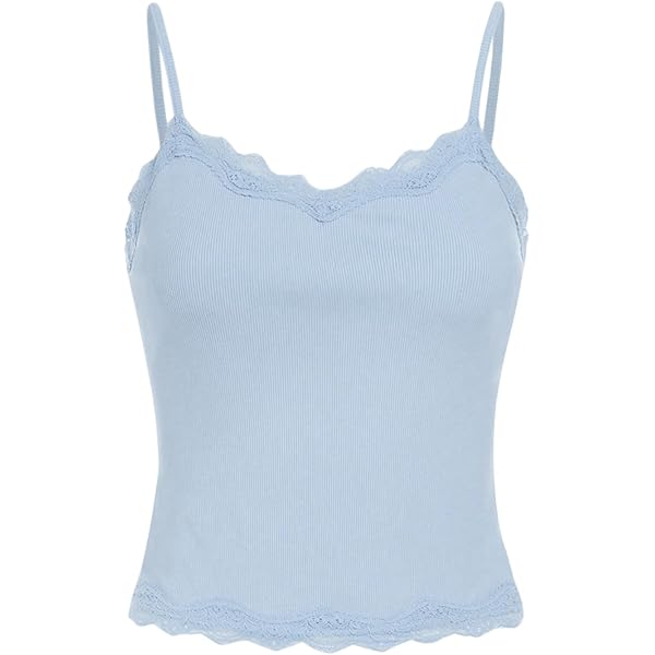 SOLY HUX Women's Y2k Lace Trim Leopard Print Camisole Tops