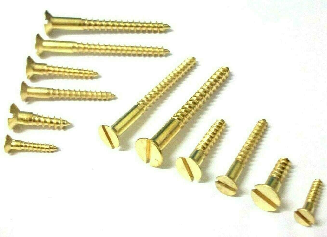 cabeza ranurada, no 4 x 15 mm, 20 unidades Tornillos de latón macizo
