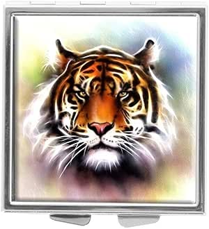 Un Brillante Mighty Tigre Cabeza Plateado Cuatro Compartimentos