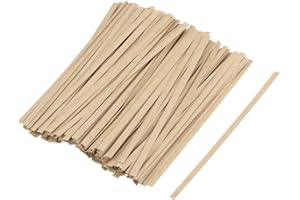uxcell Long Strong Paper Twist Ties 4 Inches Quality Tie for Tying Bread, Candy, Cookies, Gift Bags Arts Crafts Ties Khaki 200pcs