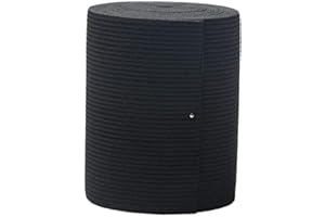 RERIVER 3-inch Wide Black Heavy Knit Stretch ELASTIC 3 Yards(3'', black)