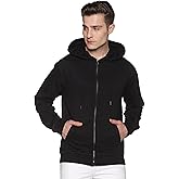 Klizzer Luxury Zip Up Hoodie Men 100% Cotton Fleece Heavyweight Hooded Sweatshirt, Comfortable Full Zipper Jacket for Adults.