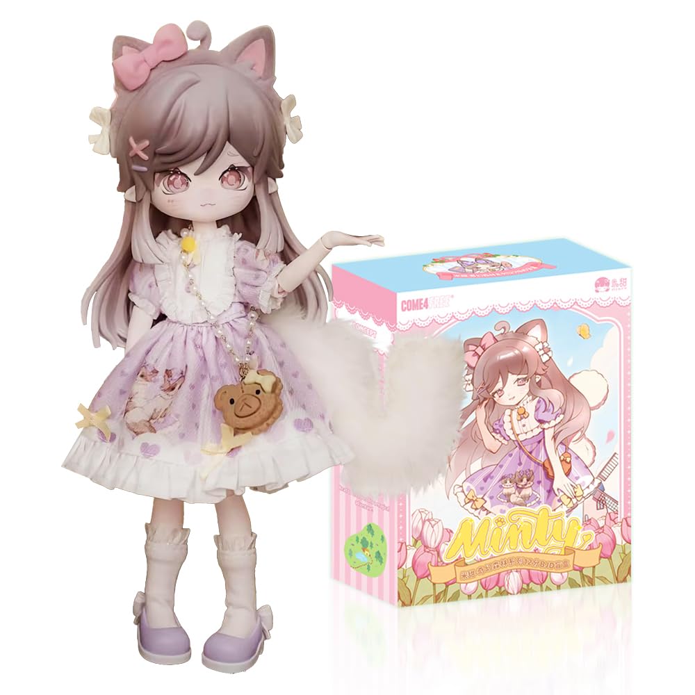 Photo 1 of XiDonDon Minty The Fantasy Forest Series 1/12 BJD Doll OB11 Size Action Figures Collectable Anime Figures Dolls Mystery Box Boy Girls Gifts (Single Box)