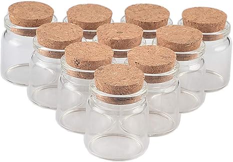 Amazon Jarvials 出品する 12個mlワイン軟木栓ガラス瓶 透明中性ガラス 空き瓶 収納ツール 異なるサイズ内装diyギフトに適しています 同時にお気に入りのものを保存することもできます 12 ml 保存容器 キャニスター オンライン通販