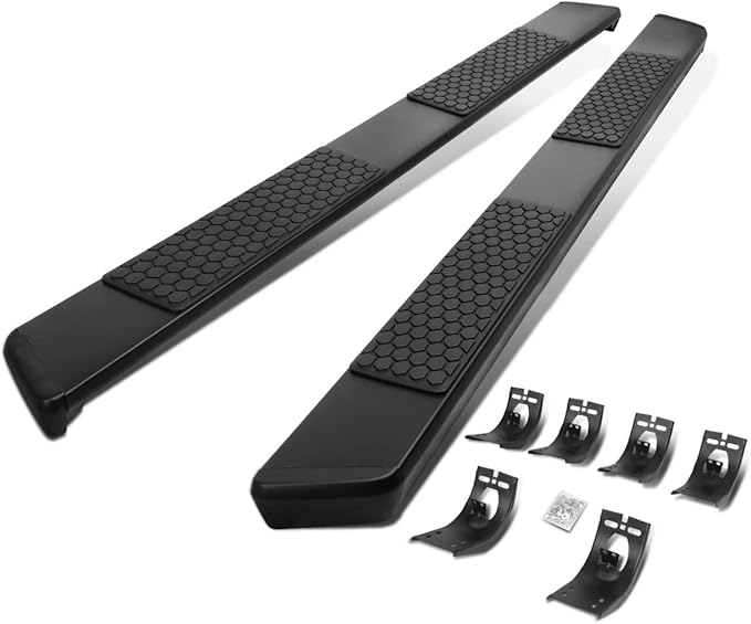 5.5in Black SS Step Pad Side Nerf Bar Running