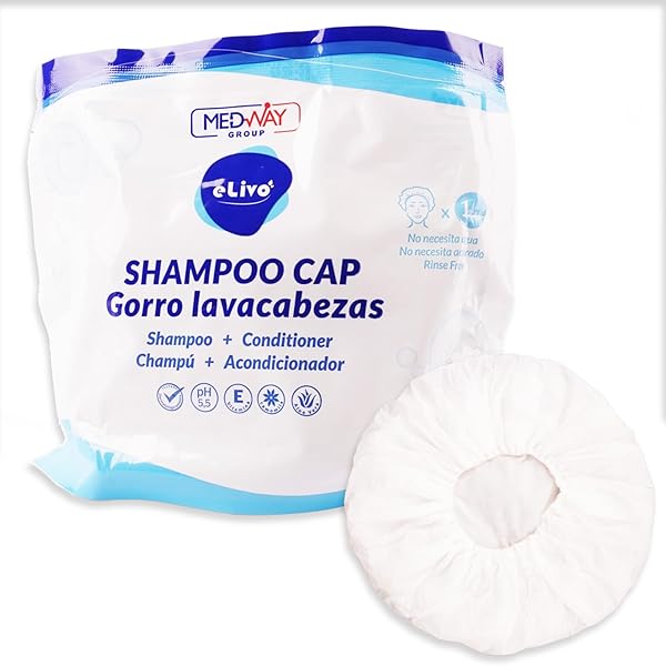 MEDVANCE NO RINSE SHAMPOO CAP | RINSE FREE SHOWER CAP THAT SHAMPOOS & CONDITIONS | PH BALANCED & HYPOALLERGENIC WATERLESS HAIR WASH | 1 PACK