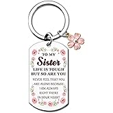 VIESUJI Sister Valentines Day Gifts from Brother Little Big Older Sister Keychain for Birthday Christmas Valentines Day Inspirational Sisters Gifts Ideas
