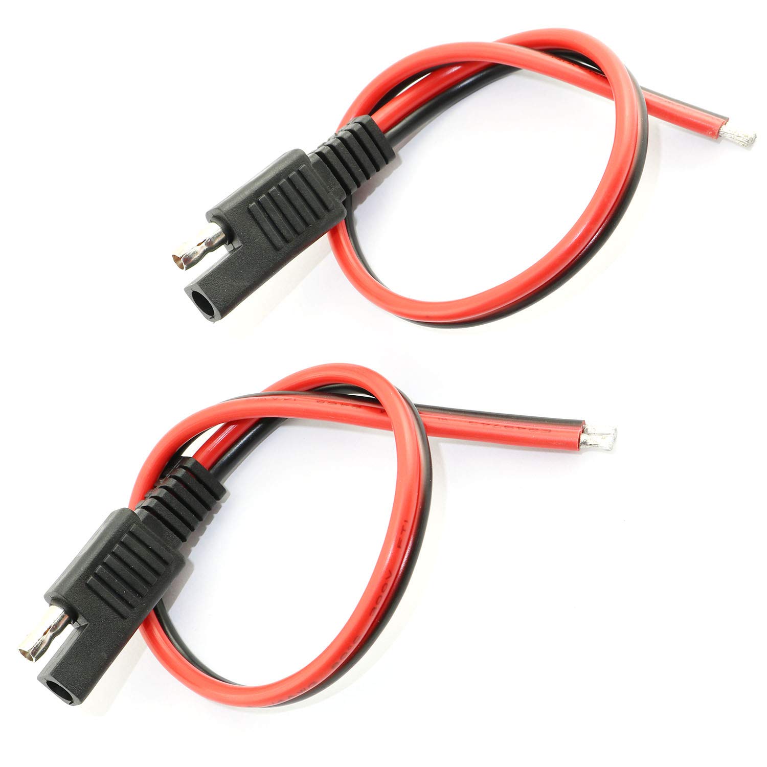 Photo 1 of DGZZI 2PCS 14AWG Extension Cable - 30CM SAE Single Plug Quick Disconnect for Motorcycle, Car, Tractor