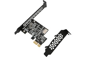 Dioche Beyimei PcPCIE to USB 3.2 Expansion Card - 5Gbps HighSpeed PCIE X1 to USB3.2 Gen1 Type E 20PIN for Desktop Front Type 