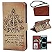 Samsung Galaxy S8 Plus PU Leather Wallet Case, Onelee - Harry Potter Deathly Hallows Quote Premium PU Leather Stand Case Back Protector for Samsung Galaxy S8 Plus with Card Slots