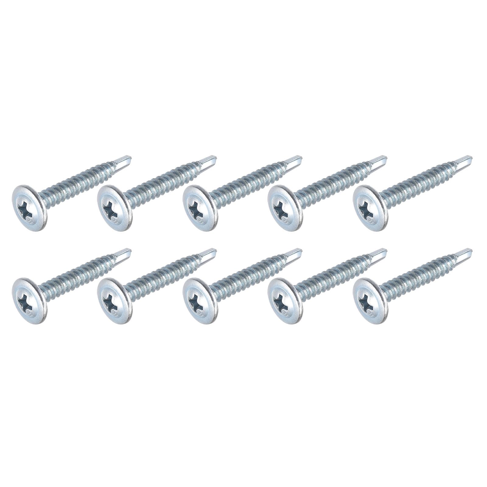 METALLIXITY Phillips Self Tapping Screws (#8 x 1-1/4") 200Pcs, Carbon Steel Dovetail Wood Screw - for House Maintenance and Woodworking, Silver Tone