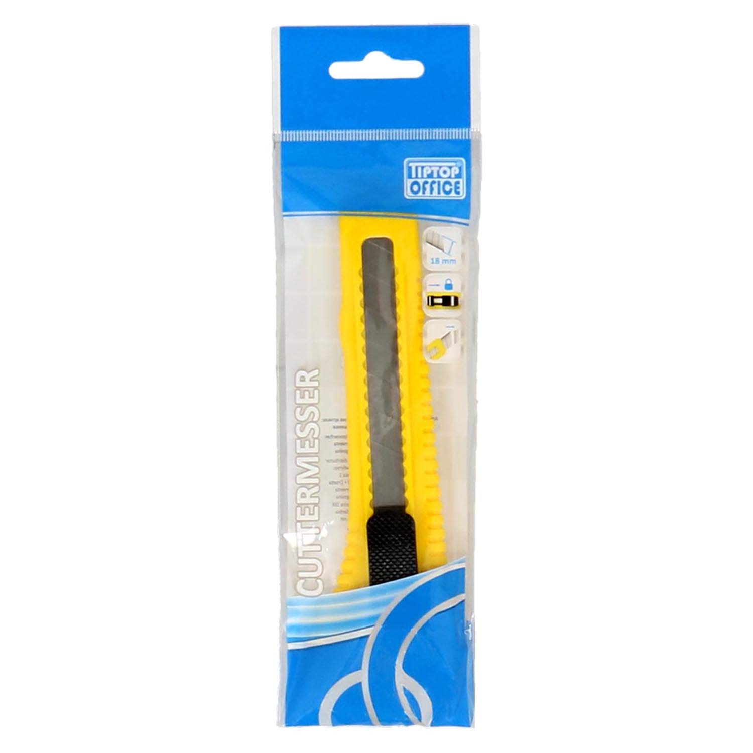 TIPTOP OFFICE Cuttermesser Standard, 18 mm, Gelb 3