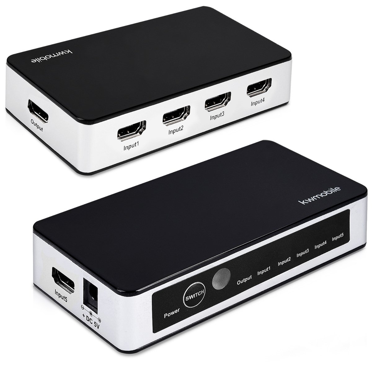 kwmobile 5in1 HDMI 2 Switch 4k 60Hz HDCP 2 2 3D fA hig CEC 5Port