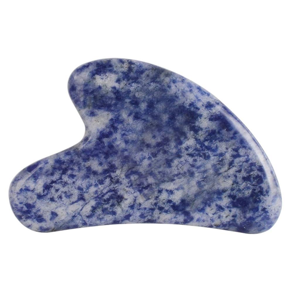 Loveliome Scraping Facial Massage Tools, Crystal Jade Guasha Stone Board for SPA Acupuncture Therapy Trigger Point Treatment(Green Jade) : Beauty