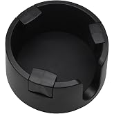 Bonsicoky Anti Spill Cup Holder, Black, Adjustable Plastic | Adhesive, Desk Cup Holder, For Home Office Couch Table