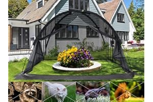 Doublehorse Pond Dome Net 12 x 9 FT Pond Net Cover Dome Plant Cover for Vegetable Protection Protective Koi Pond Netting Cover Black Pond Dome Pool Prevent Animal Insect
