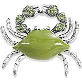 Pretty Gold Crystal Animal Brooches Pins Elegant Full Shining Rhinestone Crab Brooch Novelty Funny Pins Fashion Jewelry Brooches Accessories for Women Girl