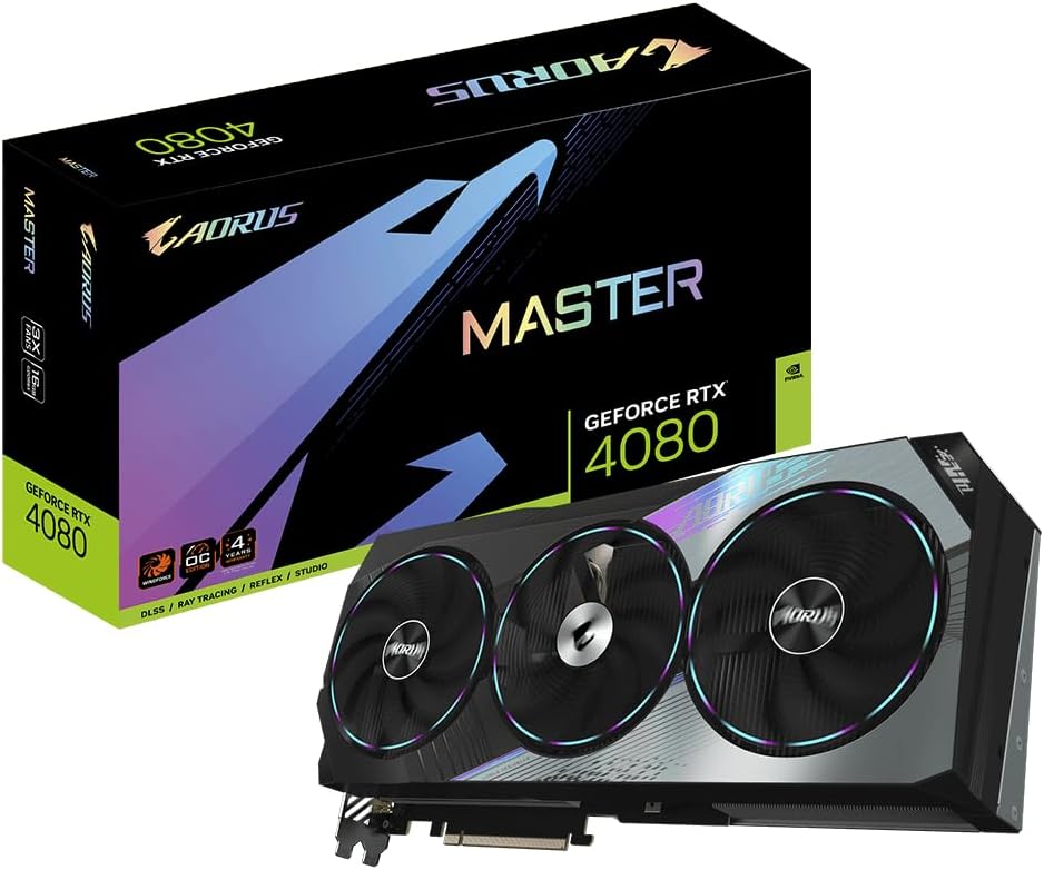 Gigabyte AORUS GeForce RTX 4080 MASTER 16GB GDDR6X Graphics Card PCI-E 4.0