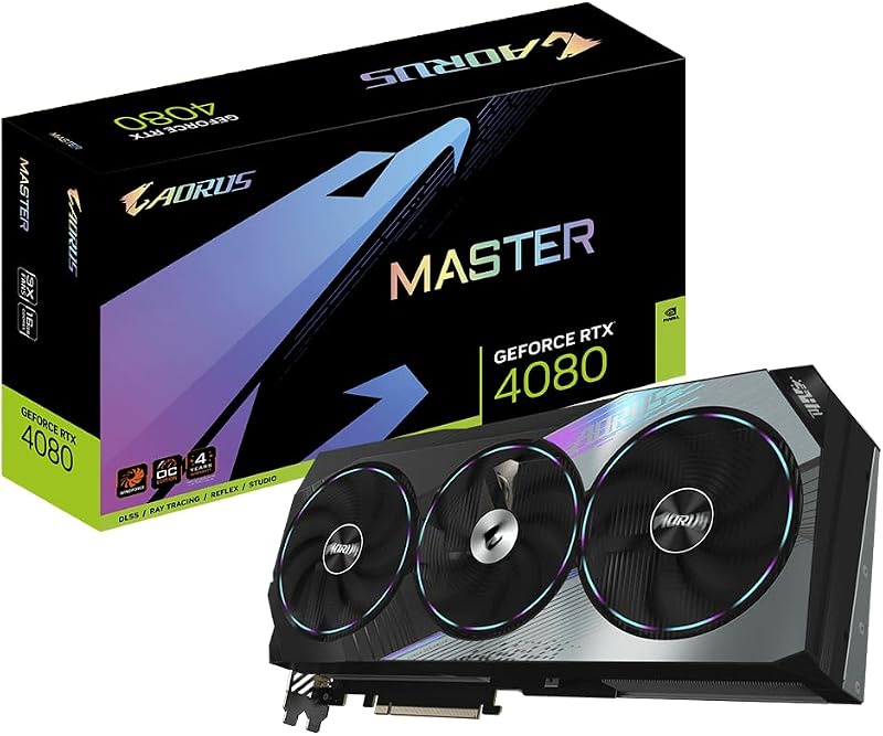 Gigabyte AORUS GeForce RTX 4080 MASTER 16GB GDDR6X Graphics Card PCI-E 4.0