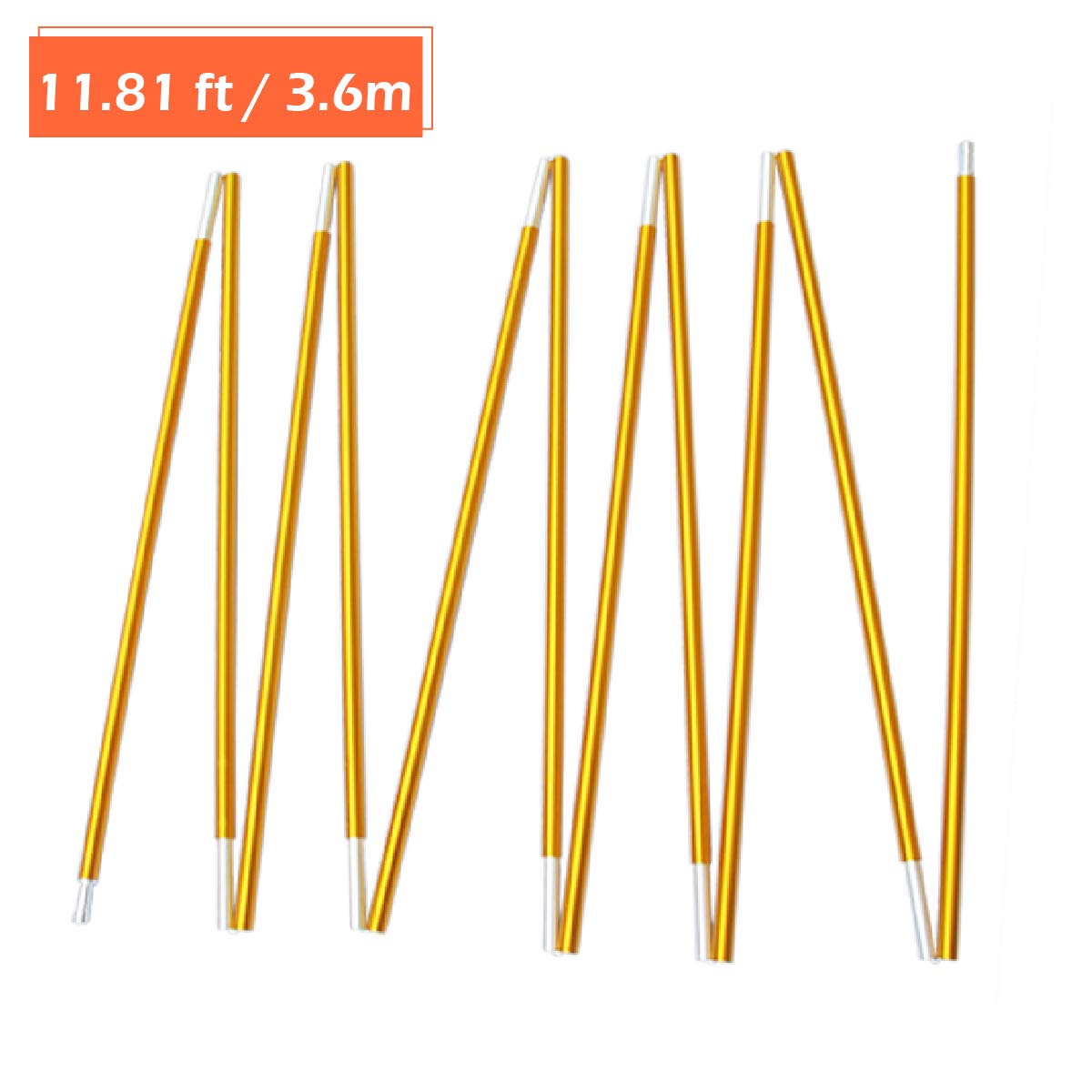TRIWONDER Tent Pole 2 PCS Aluminium Rod Tent Pole Replacement
