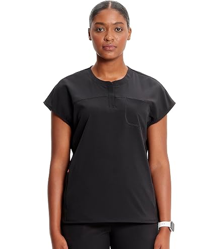 Amazon.com: Cherokee Infinity Womens Zip Front V-Neck Scrub Top, 4