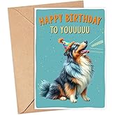 Australian Shepherd Dog Card - Birthday Card For Dog Owner - Australian Shepherd Dog Birthday Card - Gift For Australian Shepherd Dog Lovers - Gift For Dog Moms - Dog Dads - Happy Birthday To Youuuu