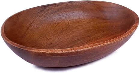 Amazon カレー皿 パスタ皿 木 木製 オーバルボウル 22cm アカシア ウッドバーニング カレー パスタ皿 オンライン通販