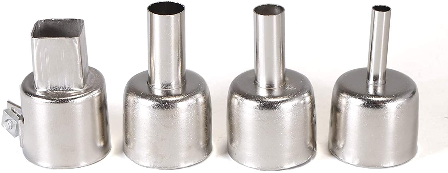 YIHUA #2300 Hot Air Gun Rework Nozzles, Pack of 4 (5mm,8mm, 10mm, 13x13mm) for All YIHUA Rework Stations Except YIHUA 993DM and 959D-II