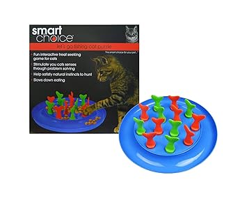 Yol Interactive Cat Kitten Puzzle Toy Slow Feeder Game Fish Blue
