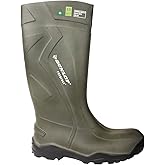 DUNLOP Purofort+ Full Safety - Lightweight Work boots for Men & Women - Waterproof Safety boots with Steel Toe - Chemical and Slip Resistant with Tall Shaft - Black - Size 3-16/17