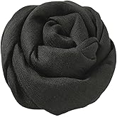 YOBOKO Womens Fashion Long Scarf Linen-Cotton Pure Color Large Soft Scarves Shawl Beautiful Shawl Wrap for Beach 200 X130 CM